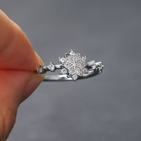 Valna prstenaste prsten modne ideje Hexenagalna zvijezda MS Zimske snježne prstene dame prstene tinejdžerske
