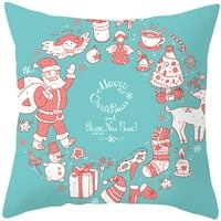 Goory Christmas Xmas Multi uzorak pamučni posteljina za jastuk za jastuk Kućni dekor jastuk za bacanje