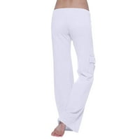 Yuwull Ženske joge hlače Ljeto Žene Čvrsto boje elastične hlače velike struke Caro hlače casual rastezanje
