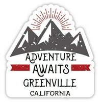 Greenville California Suvenir Vinil naljepnica za naljepnicu Avantura čeka dizajn