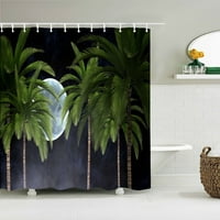 3D tropske biljke palmi od ispisane kupaonice tuš za tuš poliester vodootporna zastava za kupanje ukrasite