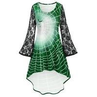 GOTHIC FLARE košulje haljine ženske jeseni trendy pauk Web visoke male mini haljine Halloween Vintage