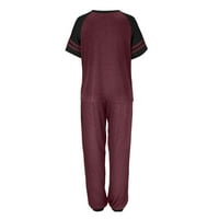 Ženske pidžame postavio je kratki rukav za spavanje s dugim hlačama PJS set Set Print Nightnewward Nighty