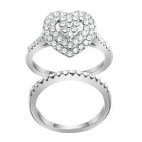 Prstenovi puni dijamantski prsten za ljubav u obliku modnog šuplje rezbaving dijamantni prsten c
