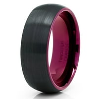 Ljubičasta volfram vjenčanica crne volfsten prsten od prstena za muškarce i žene ljubičaste volfram