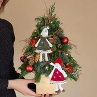 Njspdjh Božićni ukrasi zatvoreni božićni ukrasi tkanini božićni vuneni lutka kreativni božićni privjesci