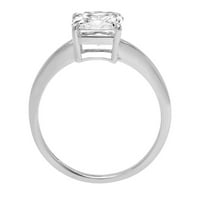 2. CT briljantan aspekser Clear Simulirani dijamant 18k bijeli zlatni pasijans prsten SZ 4.75