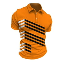 Cyzz prodavača Muška košulja Golf majica Retro Color Contrast vanjski ulični kratkih rukava Dugme-Down