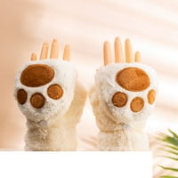 ROVGA rukavice i rukavice mačake kaskadne rukavice plišane medvjedile od pola prstiju šape bez rukava