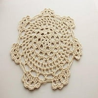 Fannco Styles Handmade Medaljon Crochet čipka okrugla Pamuk Placemat Doilies - Pack