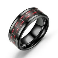 Prvi čelični prsten od vlakana za odrasle trobojni modni titanijum ugljični prstenovi