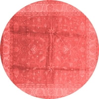 Ahgly Company u zatvorenom okruglom orijentalnim crvenim tradicionalnim prostirkama područja, 8 'runda