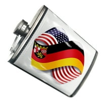 Flash Infinity zastava SAD i Regija Rheinland-Pfalz Njemačka