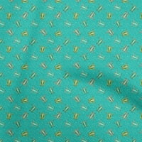 Onuone Georgette viskoza tirkizne zelene tkanine kornjače Šivaći zanatske projekte Tkanini otisci sa