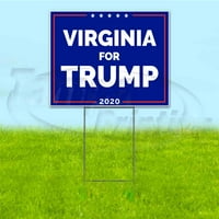 Virginia za Trumpov znak dvorišta, uključuje udio metalnog koraka