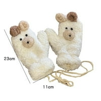 Zimske rukavice za žene i muškarce hladne vremenske rukavice 3D medvjedi dvostruke slojeve ručnice ženske