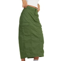 Lentta Womens Ležerne suknje za suknje sa punim midi suknja duge maxi suknje sa džepovima