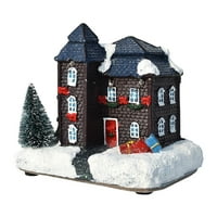 Sanwood snežni prikaz kalupa, svjetlosna LED svjetlo Snow House Display Home Božićni ukras ukras