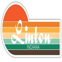 Linton Indiana naljepnica Retro Vintage Sunset City 70s Estetski dizajn