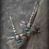 Jiaroswwei Par ženske naušnice Dragonfly Rhinestone nakit vintage na minđuše za životinje za vjenčanje