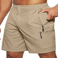Muški mini pant na sredini struka Teretne kratke hlače ravno noga Bermuda kratke hlače labave dna fitness