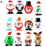 Juliy Božić vjetar na igračaku Elk snjegovi za satove Santa Claus ClockWork igračke za prste za dječje