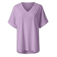 Košulje kratkih rukava za žene kratki rukav bluze Redovno postavljanje T majice Pulover tees vrhovi