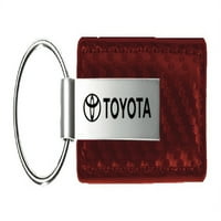 Toyota Logo Burgundija Ugljična vlakna Tekstura Kožni lanac lanac FOB službena licenca