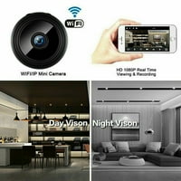 Nova mini kamera WiFi WiFi kućna sigurnost 1080p DVR noćni vid za otkrivanje pokreta, crna