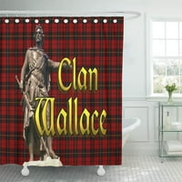 Scotland Clan Wallace škotski tartan Plaid William Family Pride Kupatilo Decor Cutar za tuširanje kupatila