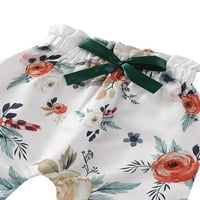 Paille baby dugih rukava Ležerni set za glavu elastična struka Fotografska odjeća cvjetni print Početna