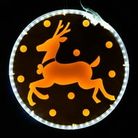 Zimsko osvjetljenje laserskih akrilnih čistog božićne ukrase, svijetli ukrasi za prozor Božićno svjetlosni ukrasi unutarnjeg vanjskog (13
