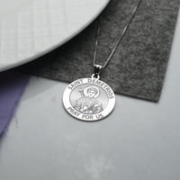 FILORSONGOLD.COM Saint Demetrios Religiozne medalje Ogrlice Privjesci za odrasle-2 3in-14k bijelo zlato