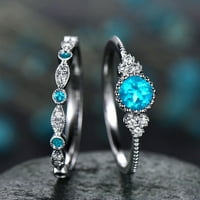 Ženski dijamantni prsten par nakit set veličine 5- nebo plave1