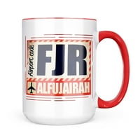 Neonblond AirportCode FJR Alfujairah Poklon za ljubitelje čaja za kafu