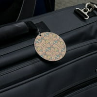 List unutar lišća Jesenji uzorak okrugli prtljag ID oznake Kočnica za kofer