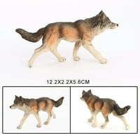 Lomubue Lifelike Wild Wolf Životinjska slika Plastične figurice Dječje igračke Decrect Decor