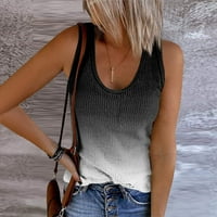 Ženski ljetni modni print uzorak majica bez rukava