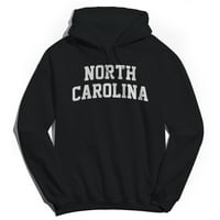 Sjeverna Karolina Grafički crni muški pamučni pulover Hoodie