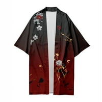 VTUBER VO AKUMA MERCH KIMONO Žene Muškarci Tri četvrtine rukava Harajuku Kimono Robe Cosplay hololive
