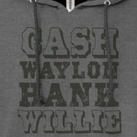 Gotovina Waylon Hank Willie Classic Country Music Legende Grafička dukserica sa kapuljačom