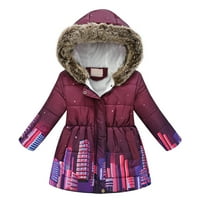 Djevojke za dijete Zimski dugi rukav modni gusti toplim s kapuljačnim parivima prema dolje pare