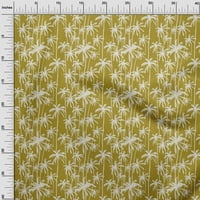 Onuone pamučne svilene vapne zelene tkanine Tropsko stablo zanatske projekte Dekor tkanina Štampano