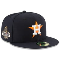 Muška nova Era Navy Houston Astros World Series Champions Početna strana zakrpa 59Fifty ugrađeni šešir