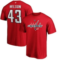 Muške fanatike marked Tom Wilson Red Washington Capitals Team Autentični naziv hrpe i majica