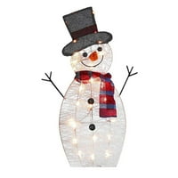Akrilni snjegović ukras sa LED lampicom Slatki lijepi zanimljivi Santa ukras za zabavu za odmor Snjegović