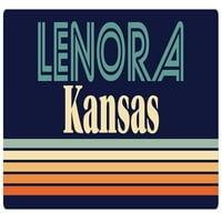 Lenora Kansas vinil naljepnica za naljepnicu Retro dizajn