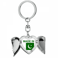 Pakistan Country Love Heart Angel Wing ključni držač lanca