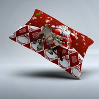 Božićni santa posteljina Poliester 3D tiskani prekrivač + jastučnice + krevetni lim set Božićne ukrase