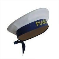 Kapetanova kaputa za jahte morska kapa bijela dodatna oprema za jednu veličinu kao što je prikazano